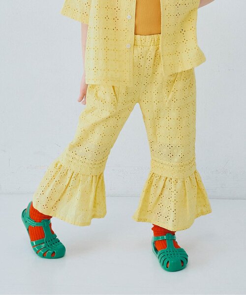 p.premier（ピードットプルミエ）の「アイレットレースフリルパンツ（その他パンツ・キッズ・チャコール/イエロー/アイボリー・80/90/100/110/120/130/140）」の3枚目の写真