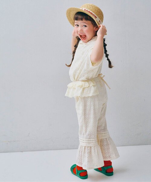 p.premier（ピードットプルミエ）の「アイレットレースフリルパンツ（その他パンツ・キッズ・チャコール/イエロー/アイボリー・80/90/100/110/120/130/140）」の12枚目の写真