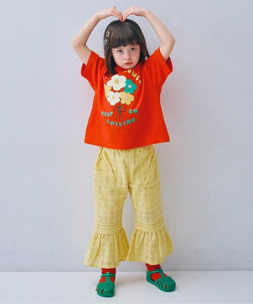 p.premier(ピードットプルミエ)の「アイレットレースフリルパンツ(その他パンツ・キッズ・チャコール/イエロー/アイボリー・80/90/100/110/120/130/140)」の17枚目の写真