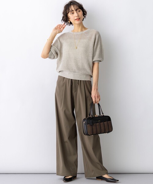 23区 S(ニジュウサンクチイサイサイズ)の「ナチュラルスラブストレッチ ワイドパンツ(その他パンツ・レディース・ネイビー系/カーキ系/ベージュ系・34/30/32)」の22枚目の写真