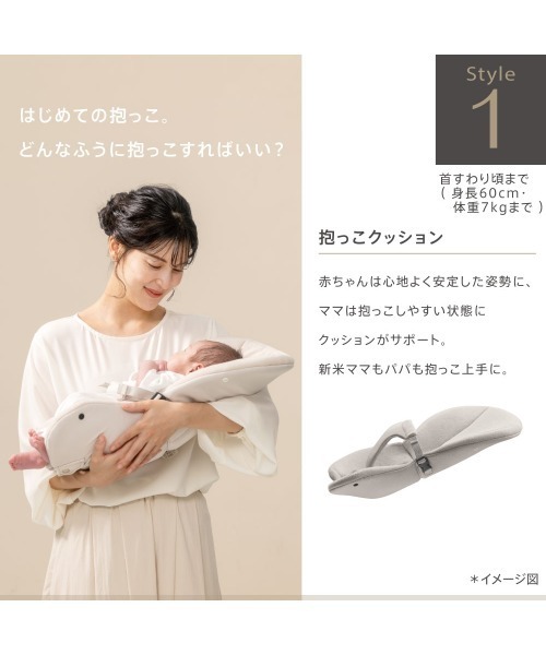 Apricaの「Aprica クルム ファースト (アップリカ 抱っこひも)（抱っこ紐/ベルトカバー/スリング・キッズ・チャコール/ベージュ・FREE）」の11枚目の写真
