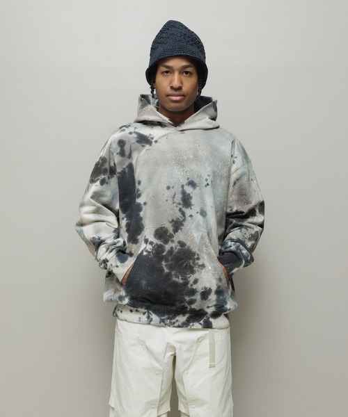 BAL（バル）の「LOGO TIE DYE HOODIE SWEAT by YUKIDYE（パーカー・メンズ・グレー・3/2/1）」の6枚目の写真