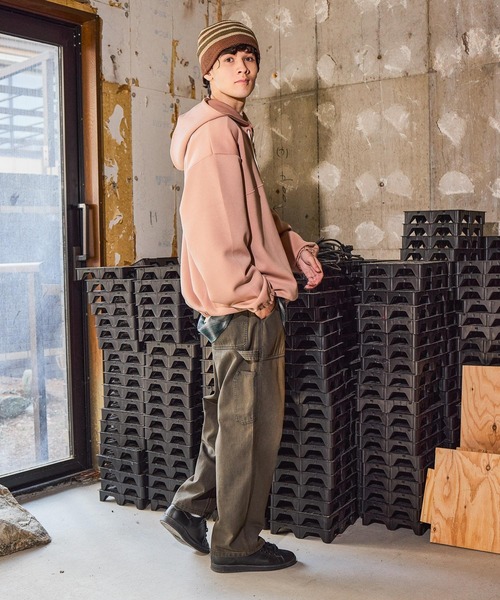 niko and...（ニコアンド）の「ストライプポンチアノラック（Tシャツ/カットソー・メンズ・アイボリー/オレンジ/チャコール・LARGE/MEDIUM）」の10枚目の写真