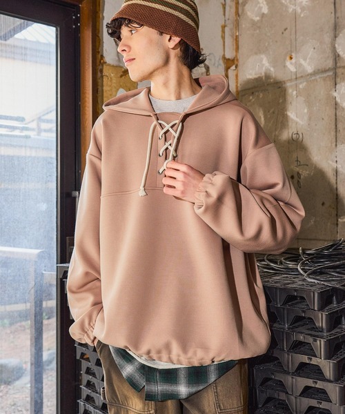 niko and...（ニコアンド）の「ストライプポンチアノラック（Tシャツ/カットソー・メンズ・アイボリー/オレンジ/チャコール・LARGE/MEDIUM）」の12枚目の写真