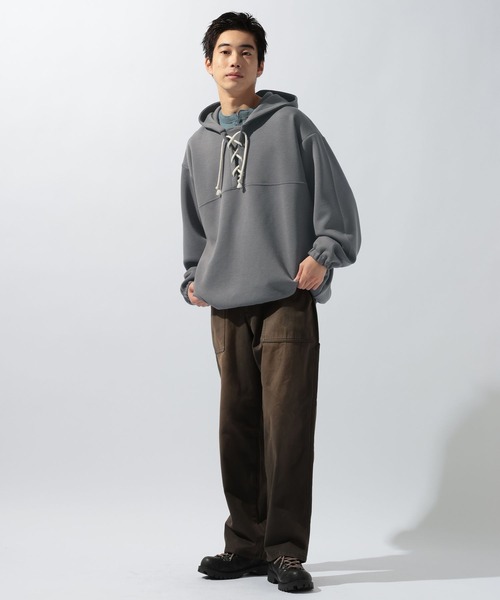 niko and...（ニコアンド）の「ストライプポンチアノラック（Tシャツ/カットソー・メンズ・アイボリー/オレンジ/チャコール・LARGE/MEDIUM）」の19枚目の写真