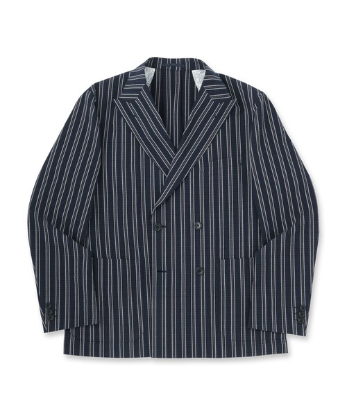 セール】【BOWLER HAT LABEL】サッカーストライプ ダブルジャケット