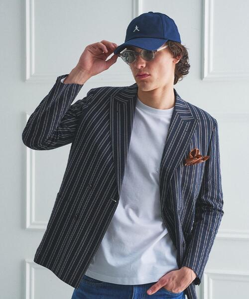 セール】【BOWLER HAT LABEL】サッカーストライプ ダブルジャケット