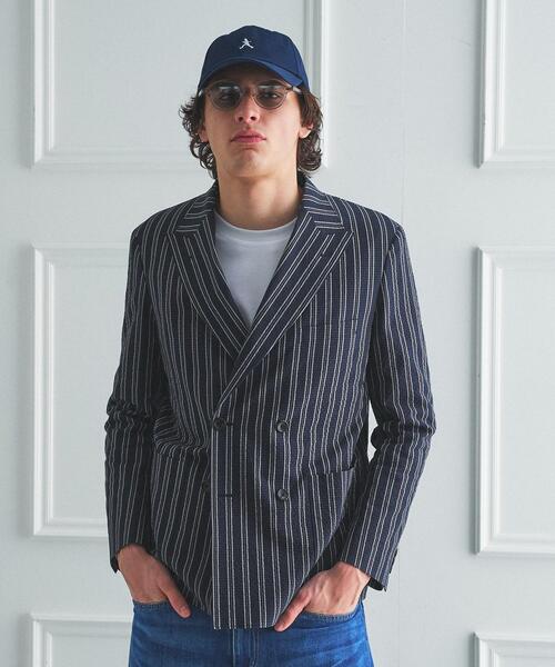 セール】【BOWLER HAT LABEL】サッカーストライプ ダブルジャケット