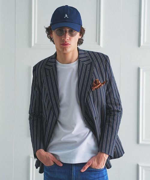 セール】【BOWLER HAT LABEL】サッカーストライプ ダブルジャケット
