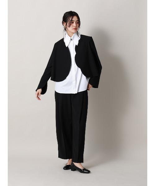 CIS.（シス）の「CIS. スカラップ＆ピンホールカラーシャツ ノースリーブ ウォッシャブル 無地 カラーピン付き（シャツ/ブラウス・レディース・オフホワイト/ベージュ・36(7号)/38(9号)）」の20枚目の写真