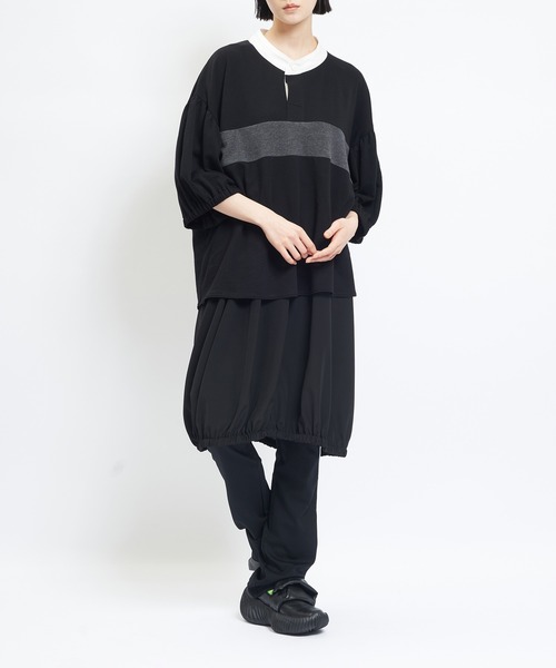 gomme（ゴム）の「ポロカットワンピース（Tシャツ/カットソー・レディース・ブラック・MEDIUM）」の15枚目の写真