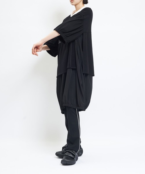 gomme（ゴム）の「ポロカットワンピース（Tシャツ/カットソー・レディース・ブラック・MEDIUM）」の17枚目の写真