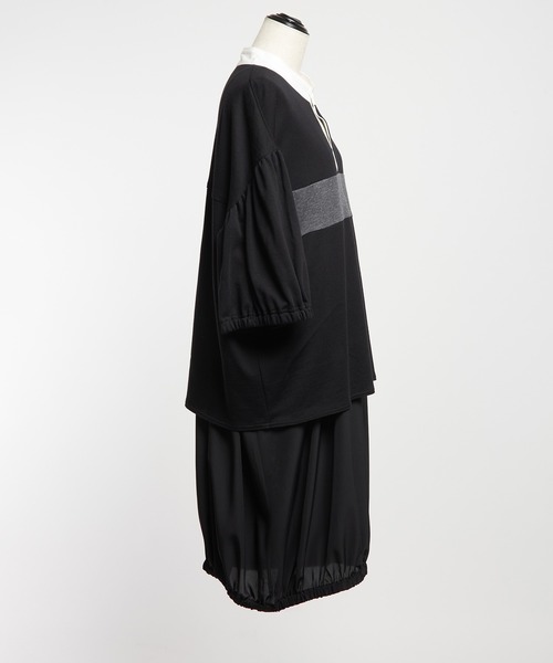 gomme（ゴム）の「ポロカットワンピース（Tシャツ/カットソー・レディース・ブラック・MEDIUM）」の5枚目の写真