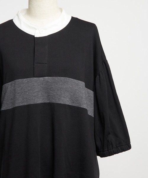 gomme（ゴム）の「ポロカットワンピース（Tシャツ/カットソー・レディース・ブラック・MEDIUM）」の6枚目の写真