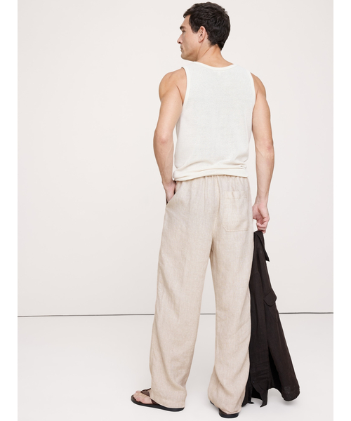 Banana Republic(バナナリパブリック)の「リラックス リネン プルオン ビーチパンツ(その他パンツ・メンズ・グリーン/ベージュ/ブラウン・M/S/XL/L)」の15枚目の写真