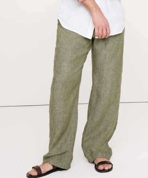 Banana Republic(バナナリパブリック)の「リラックス リネン プルオン ビーチパンツ(その他パンツ・メンズ・グリーン/ベージュ/ブラウン・M/S/XL/L)」の3枚目の写真