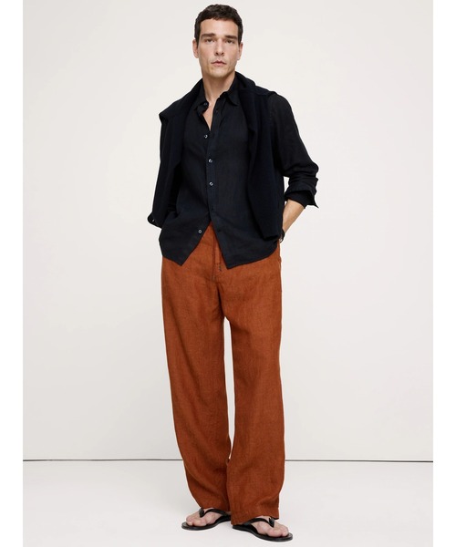 Banana Republic(バナナリパブリック)の「リラックス リネン プルオン ビーチパンツ(その他パンツ・メンズ・グリーン/ベージュ/ブラウン・M/S/XL/L)」の8枚目の写真