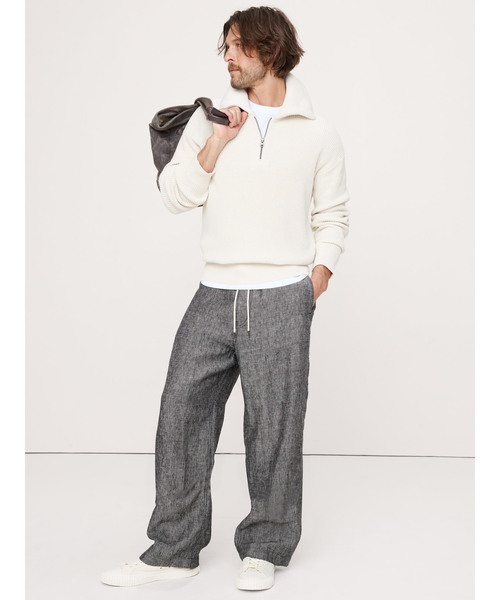 Banana Republic(バナナリパブリック)の「リラックス リネン プルオン ビーチパンツ(その他パンツ・メンズ・グリーン/ベージュ/ブラウン・M/S/XL/L)」の4枚目の写真