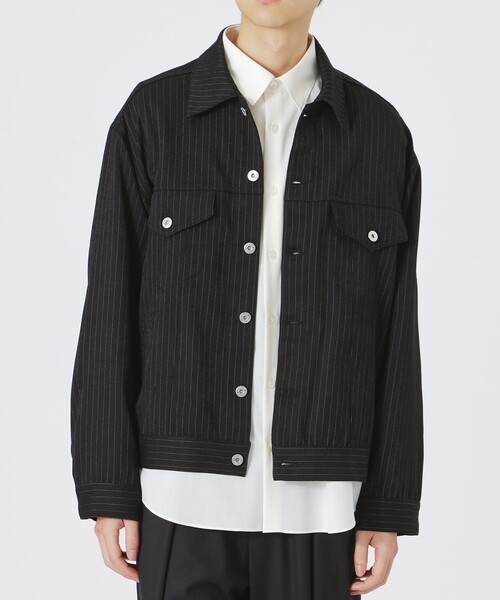 LOVELESS（ラブレス）の「ストライプGジャン（ブルゾン・メンズ・ブラック・L/M/S）」の2枚目の写真