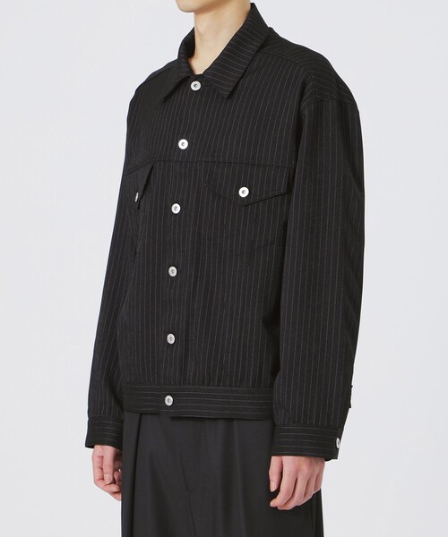 LOVELESS（ラブレス）の「ストライプGジャン（ブルゾン・メンズ・ブラック・L/M/S）」の5枚目の写真