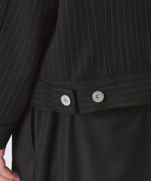 LOVELESS（ラブレス）の「ストライプGジャン（ブルゾン・メンズ・ブラック・L/M/S）」の9枚目の写真