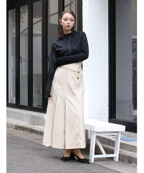 fifth(フィフス)の「ウェーブジャガードボトルネックロンT(Tシャツ/カットソー・レディース・ブラック/グレイッシュベージュ/アイボリー/マスタード・M)」の8枚目の写真