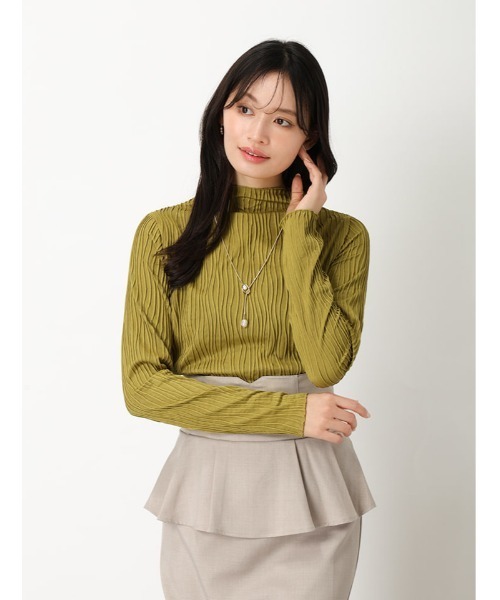 fifth(フィフス)の「ウェーブジャガードボトルネックロンT(Tシャツ/カットソー・レディース・ブラック/グレイッシュベージュ/アイボリー/マスタード・M)」の11枚目の写真