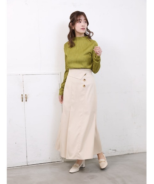 fifth(フィフス)の「ウェーブジャガードボトルネックロンT(Tシャツ/カットソー・レディース・ブラック/グレイッシュベージュ/アイボリー/マスタード・M)」の17枚目の写真