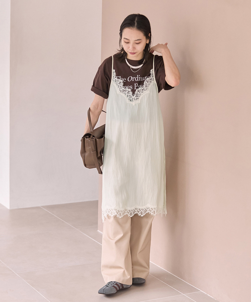 JOURNAL STANDARD（ジャーナルスタンダード）の「《追加4》フィブリルリヨセルキャミワンピース（ワンピース・レディース・アイボリー・FREE）」の2枚目の写真