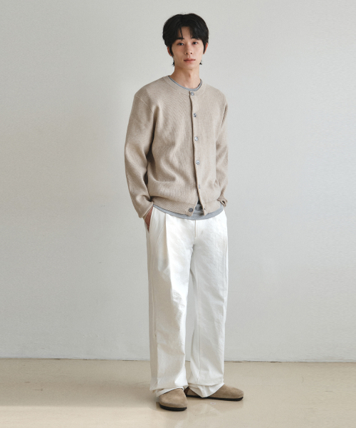 WEDNESDAY OASIS(ウェンズデーオアシス)の「ディープタックワイドコットンパンツ_IVORY(W26PT03)(その他パンツ・メンズ・アイボリー・MEDIUM/LARGE/X-LARGE)」の5枚目の写真