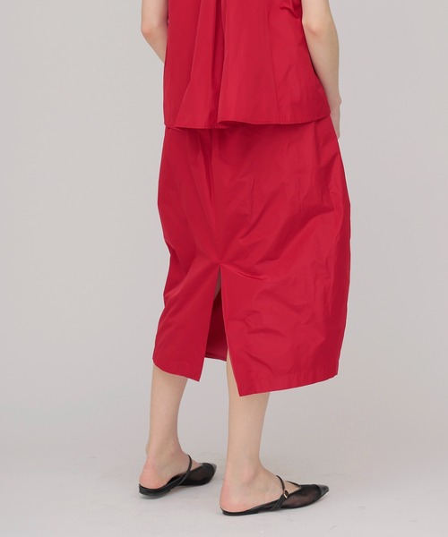 TSURU by Mariko Oikawa（ツルバイマリコオイカワ）の「TSURU by Mariko Oikawa / Jovie(バックスリットスカート SK-1265050)（スカート・レディース・レッド/キャメル・36）」の4枚目の写真
