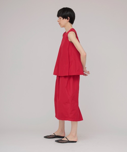 TSURU by Mariko Oikawa（ツルバイマリコオイカワ）の「TSURU by Mariko Oikawa / Jovie(バックスリットスカート SK-1265050)（スカート・レディース・レッド/キャメル・36）」の6枚目の写真