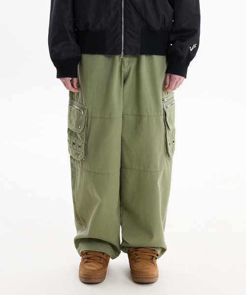 HOODHOOD(フッドフッド)の「アイレットカーゴパンツカーキ(スウェットパンツ・メンズ・その他・1/2/4/3)」の5枚目の写真