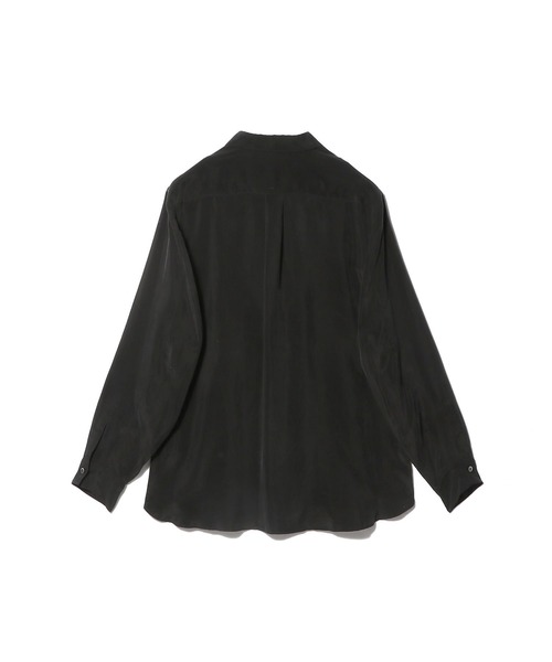 ESTNATION(エストネーション)の「ESTNATION / キュプラ シャツ(シャツ/ブラウス・メンズ・ベージュ/ブラック・LARGE/MEDIUM)」の3枚目の写真