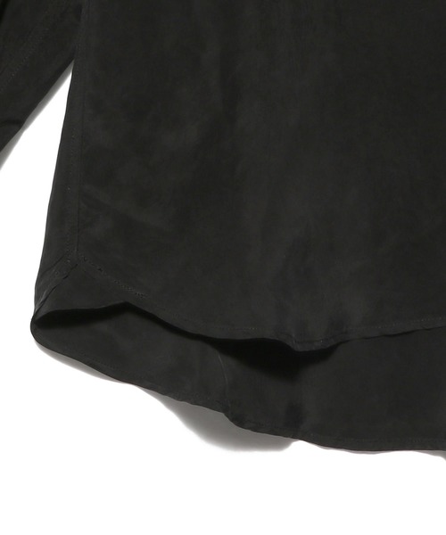 ESTNATION(エストネーション)の「ESTNATION / キュプラ シャツ(シャツ/ブラウス・メンズ・ベージュ/ブラック・LARGE/MEDIUM)」の5枚目の写真