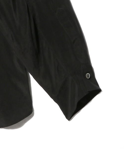 ESTNATION(エストネーション)の「ESTNATION / キュプラ シャツ(シャツ/ブラウス・メンズ・ベージュ/ブラック・LARGE/MEDIUM)」の6枚目の写真