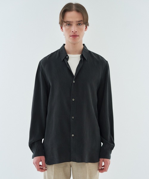 ESTNATION(エストネーション)の「ESTNATION / キュプラ シャツ(シャツ/ブラウス・メンズ・ベージュ/ブラック・LARGE/MEDIUM)」の11枚目の写真
