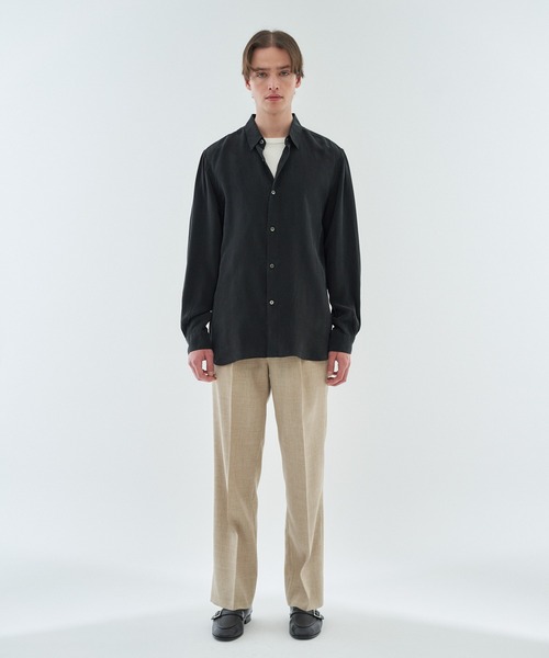ESTNATION(エストネーション)の「ESTNATION / キュプラ シャツ(シャツ/ブラウス・メンズ・ベージュ/ブラック・LARGE/MEDIUM)」の9枚目の写真