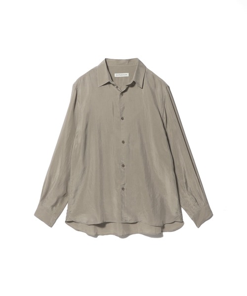 ESTNATION(エストネーション)の「ESTNATION / キュプラ シャツ(シャツ/ブラウス・メンズ・ベージュ/ブラック・LARGE/MEDIUM)」の15枚目の写真
