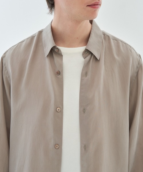 ESTNATION(エストネーション)の「ESTNATION / キュプラ シャツ(シャツ/ブラウス・メンズ・ベージュ/ブラック・LARGE/MEDIUM)」の13枚目の写真