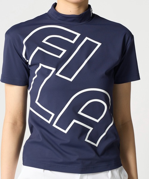 FILA GOLF(フィラゴルフ )の「半袖モックネックシャツ(Tシャツ/カットソー・レディース・ブラック/ミント/ネイビー・XX-LARGE/LARGE/X-LARGE/MEDIUM)」の5枚目の写真