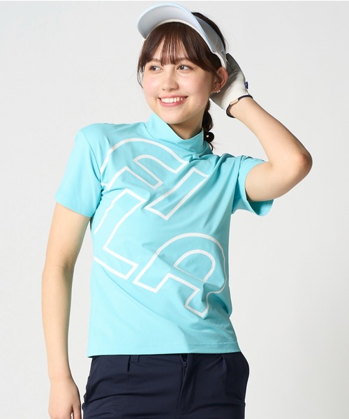 FILA GOLF(フィラゴルフ )の「半袖モックネックシャツ(Tシャツ/カットソー・レディース・ブラック/ミント/ネイビー・XX-LARGE/LARGE/X-LARGE/MEDIUM)」の12枚目の写真