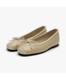 SAPPUN | Kate エナメル リボン フラットシューズ (1cm)(バレエシューズ)