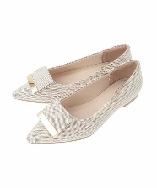 a.v.v（アーヴェヴェ）の「ﾊﾞｯｸﾙﾂｷﾛｰｶｯﾄﾊﾟﾝﾌﾟｽ（その他シューズ・レディース・ミント/アイボリー/ブラック・23.5/24.5）」の2枚目の写真