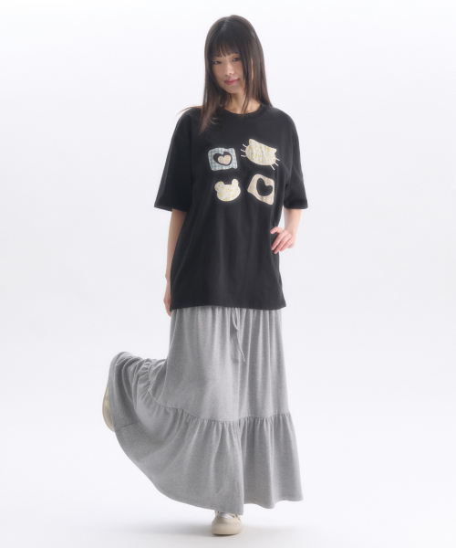 ambler(エムブラー)の「Meow Bear アプリケ刺繍半袖Tシャツ AS1309 (ブラック)(Tシャツ/カットソー・レディース・その他・SMALL/MEDIUM/FREE)」の11枚目の写真