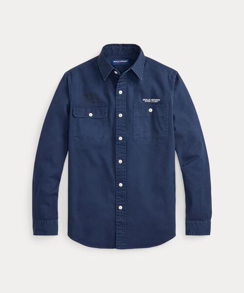 POLO RALPH LAUREN（ポロ ラルフ ローレン）の「クラシック フィット Polo Sport ワークシャツ（シャツ/ブラウス・メンズ・ネイビー系1・S/M/L/XL/XS/XXL）」の4枚目の写真