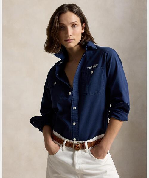 POLO RALPH LAUREN（ポロ ラルフ ローレン）の「クラシック フィット Polo Sport ワークシャツ（シャツ/ブラウス・メンズ・ネイビー系1・S/M/L/XL/XS/XXL）」の7枚目の写真