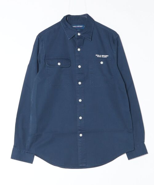 POLO RALPH LAUREN（ポロ ラルフ ローレン）の「クラシック フィット Polo Sport ワークシャツ（シャツ/ブラウス・メンズ・ネイビー系1・S/M/L/XL/XS/XXL）」の2枚目の写真