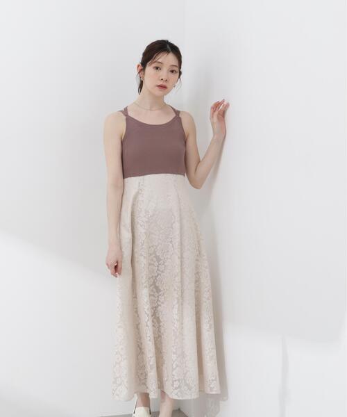 PROPORTION BODY DRESSING（プロポーションボディドレッシング）の「ニットドッキングレースワンピース / 1216140401（ワンピース・レディース・ブラウン/ベージュ・P/S/MEDIUM）」の20枚目の写真