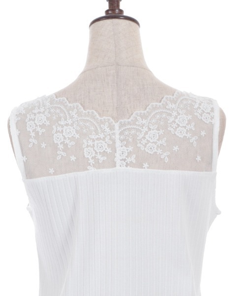 axes femme（アクシーズファム）の「吸水速乾レース切替タンク（タンクトップ・レディース・サックスブルー/ブラック/ホワイト/イエロー・FREE）」の11枚目の写真